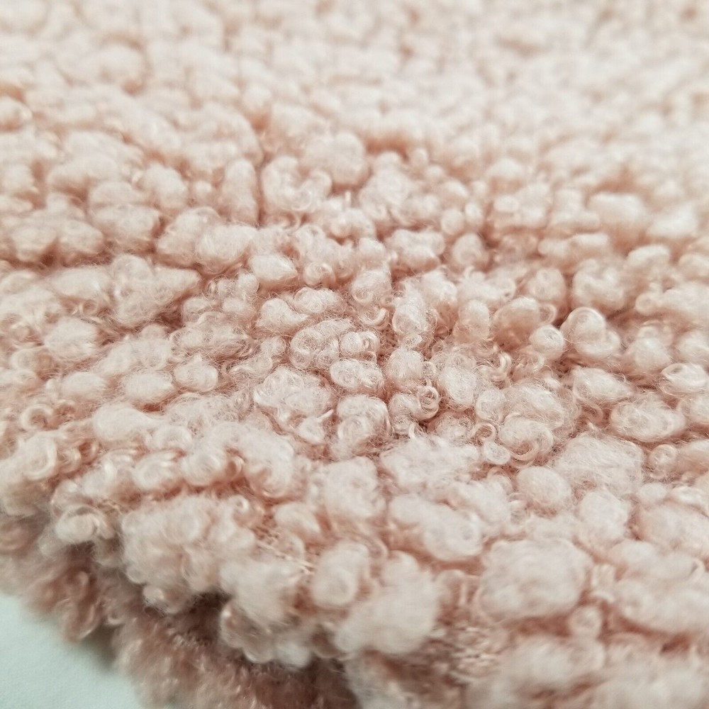 LC Lauren Conrad Sherpa Teddy Snap Jacket Women M Blush Pink Fully Lined Pockets - Picture 14 of 16